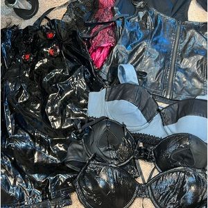 Huge lot of lip service etc. PVC items bras skirts tops